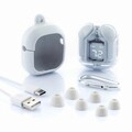 Casti fara fir cu carcasa de incarcare Grey InnovaGoods, Bluetooth 5.0, control tactic, USB-C, gri