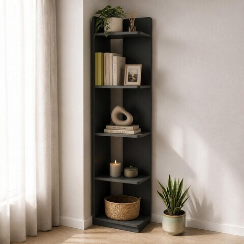 Corp biblioteca, Hanah Home, Aura, 37.8x150x23.8 cm, Antracit