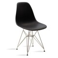 Scaun Claus, Pakoworld, 45.5x51x83 cm, metal/polipropilena, negru