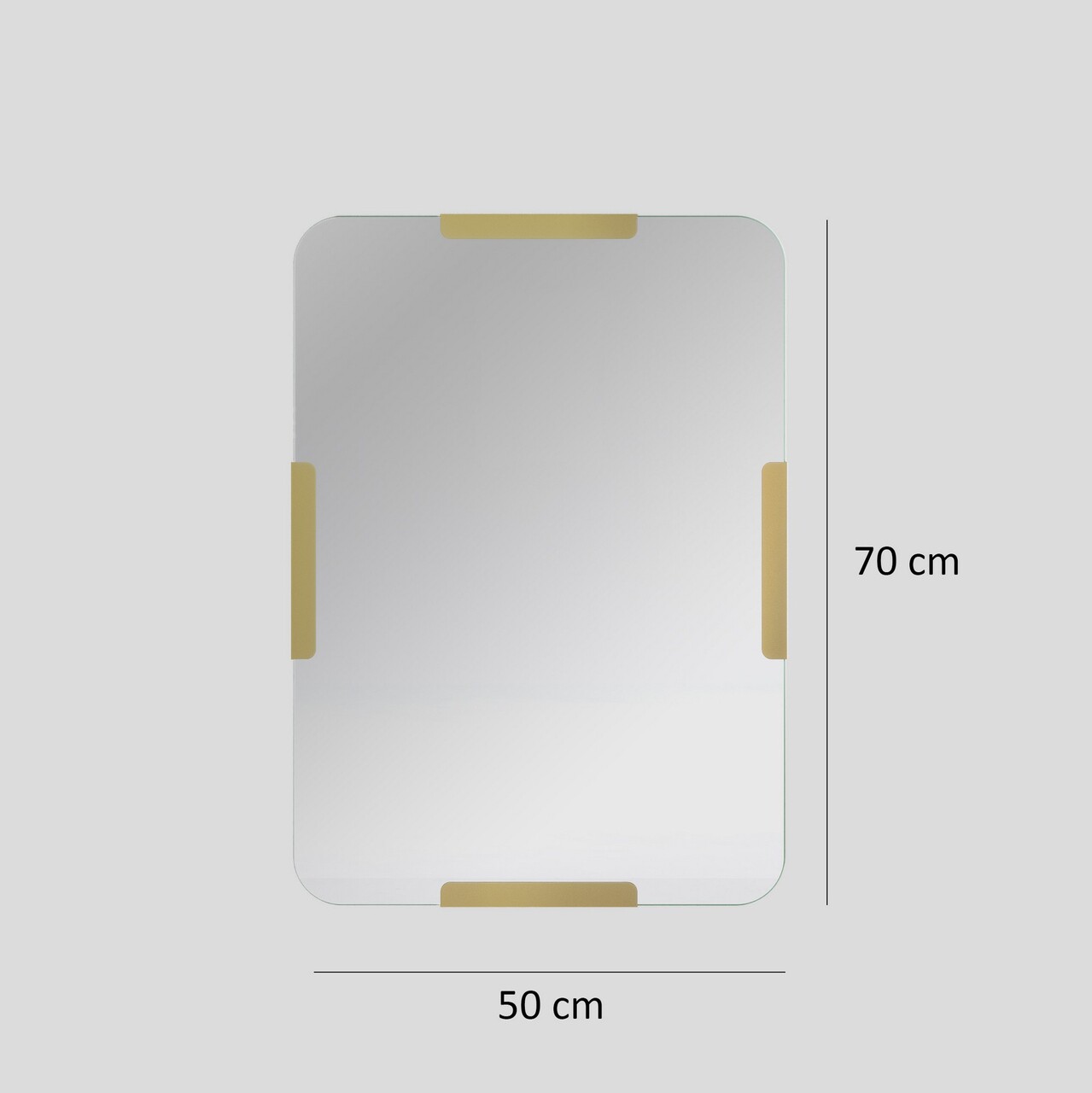 Oglinda decorativa, Neostill, Pera Mirror, Metal, Auriu - 2 | YEO