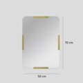Oglinda decorativa, Neostill, Pera Mirror, Metal, Auriu
