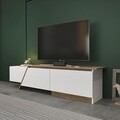 Comoda TV, Zena Home, Zonas, Alb/Maro