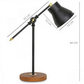 Lampa de masa, Insignio, 780SGN4492, Metal, Negru