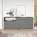 Mobilier living, Locelso, LV36, pal melaminat, gri/negru