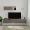 Comoda TV cu raft, Decortie, Spark, pal melaminat, antracit/stejar