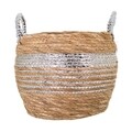 Cos pentru depozitare, Creaciones Meng, 24x28 cm, stuf/hartie impletita, natural