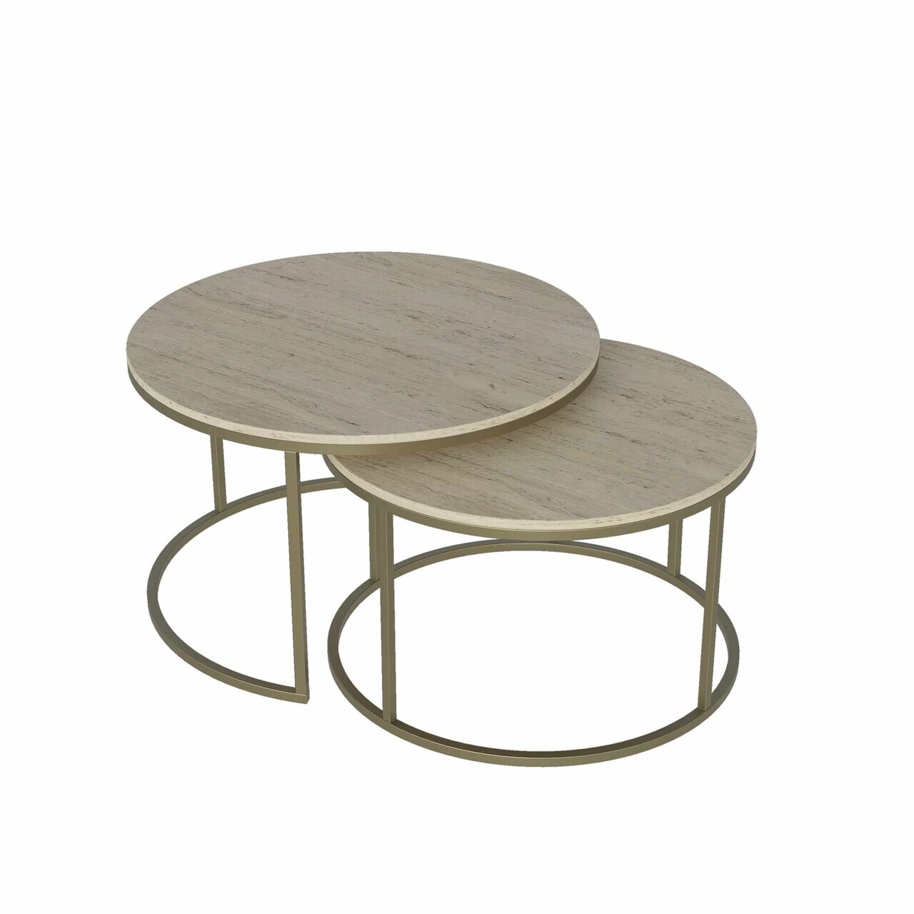 Set masute de cafea, Hanah Home, Milas, Antic / Travertin — imaginea 3