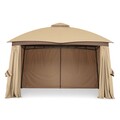 Pavilion, Herald, L.295 l.360 H.265, otel/poliester, negru/bej