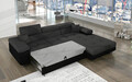 Coltar extensibil dreapta 4 locuri ELTAP, Armd-50, Armando, 289x203x85 cm, lemn/poliester, gri inchis/negru