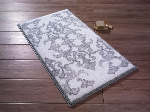 Covoras de baie shabby damask, confetti, 80x140 cm, gri