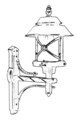 Lampa de exterior, Avonni, 685AVN1308, Plastic ABS, Alb/Negru