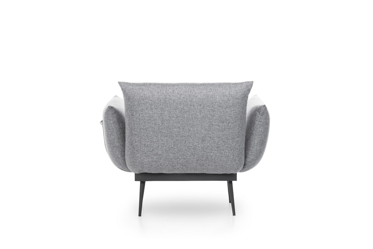 Fotoliu Jax Solo, Futon, 90x80x95 cm, metal, gri