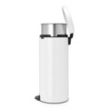 Cos de gunoi cu pedala, Brabantia, NewIcon Metal Bucket, 30 L, 38x29.3x67.9 cm, otel, alb