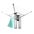 Uscator rufe cu montare pe perete + husa de protectie, Brabantia, WallFix, 24 m capacitate de uscare, cu fixare pe perete, otel, gri metalizat