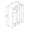 Dulap de depozitare cu incuietoare, Shelvoria, Js1011, 79x185x40 cm, Otel, Gri deschis