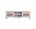 Comoda TV, Wolina, Mount, 55x180x41 cm, MDF , Alb / Stejar