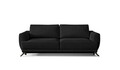 Canapea extensibila 3 locuri ELTAP, Meg15, Megis, 242x95x90 cm, lemn/poliester, negru