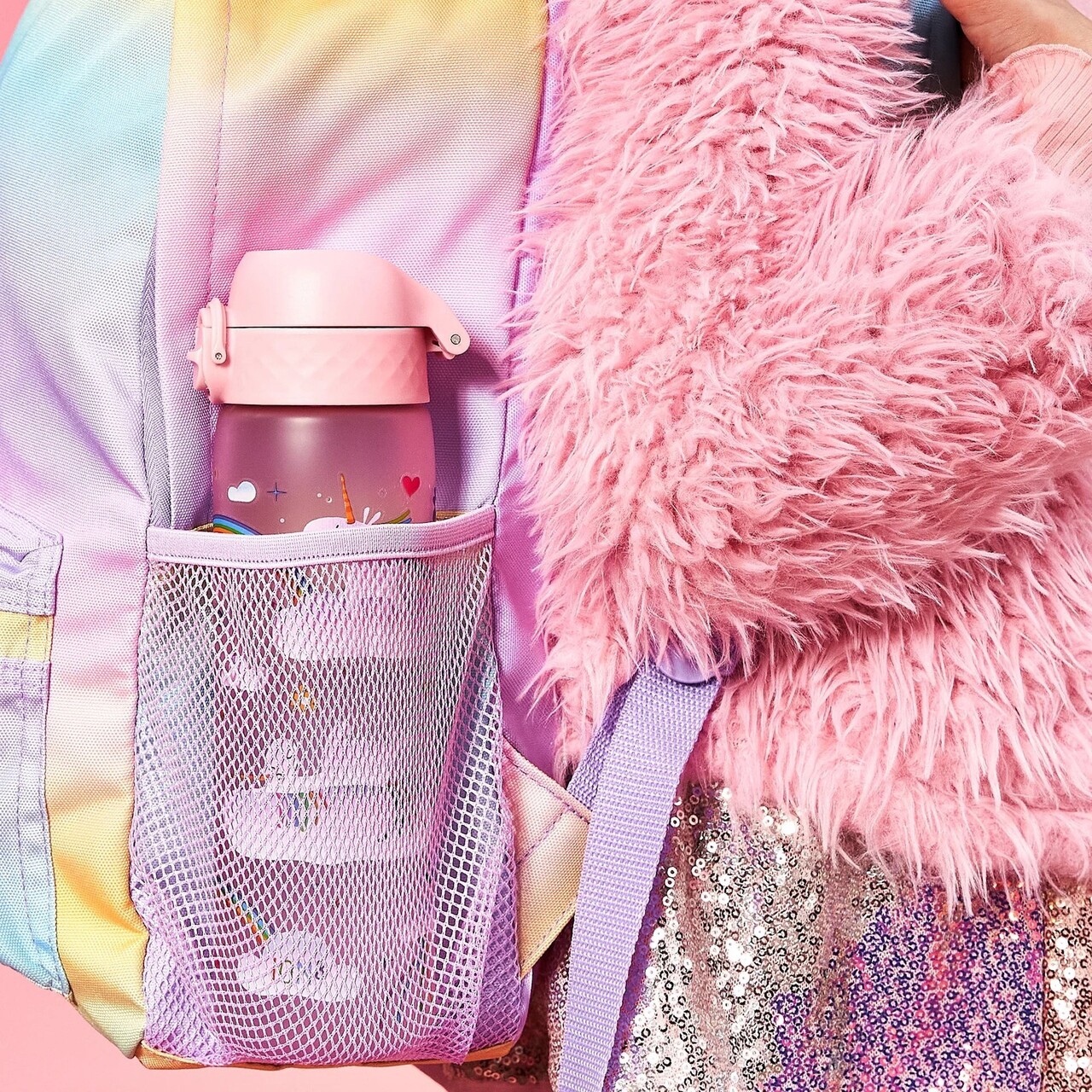 Sticla apa pentru copii Slim, recyclon, 500ml, Unicorn Rainbows - Ion8 - imagine 8
