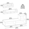 Comoda TV, Minima, Pero, 110 x 43 x 30 cm, pal melaminat, alb