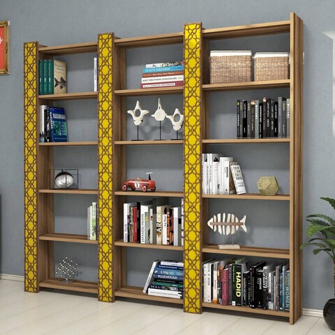Corp biblioteca, hommy craft, city 3, 184.6x170x24.2 cm, nuc / galben