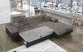 Coltar extensibil dreapta 4 locuri ELTAP, Armd-01, Armando, 289x203x85 cm, lemn/poliester, gri/negru