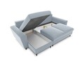 Coltar extensibil reversibil 4 locuri, Moghan, Micadoni Home, BL, 241x145x88 cm, catifea, albastru deschis
