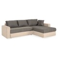 Coltar extensibil cu sezlong universal, Aten, L.245 l.182 H.86, pal/stofa, maro/grej