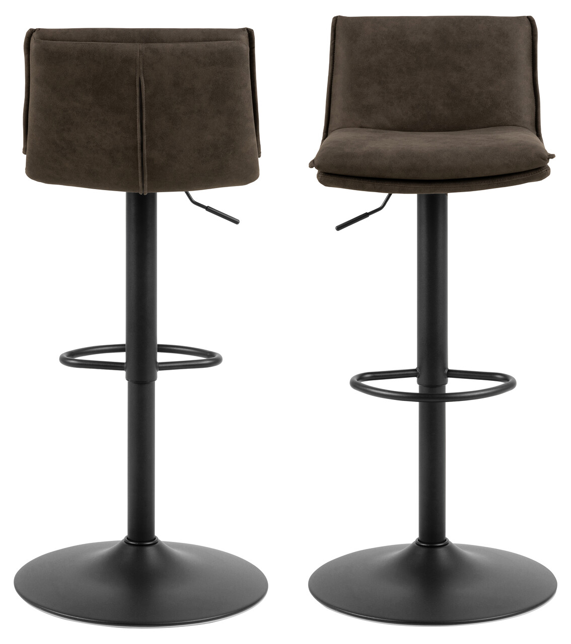 Scaun de bar Flynn, Actona, 44x53x107 cm, rotativ, poliester/otel, antracit - view 9