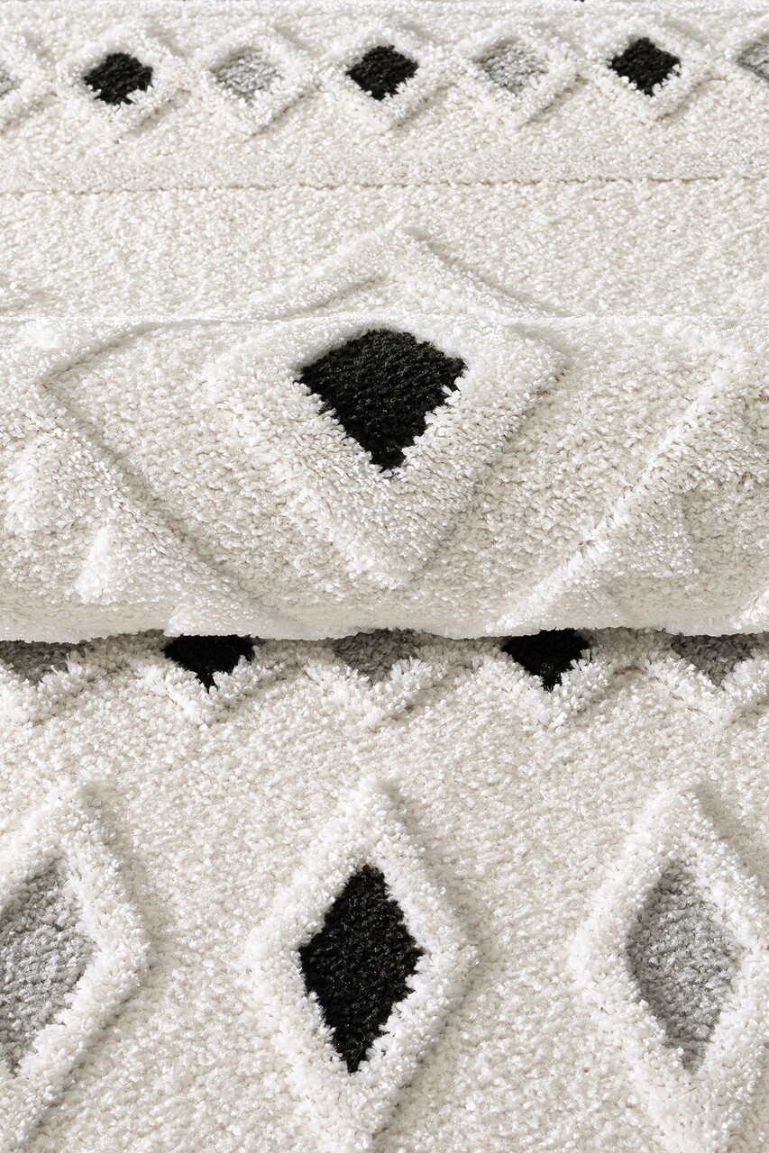 Covor (60 x 100), 33412A, 60x100 cm, Crem/Negru — imaginea 4