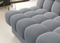 Canapea extensibila 3 locuri ELTAP, Clareta, 197x95x96 cm, lemn/poliester, gri deschis