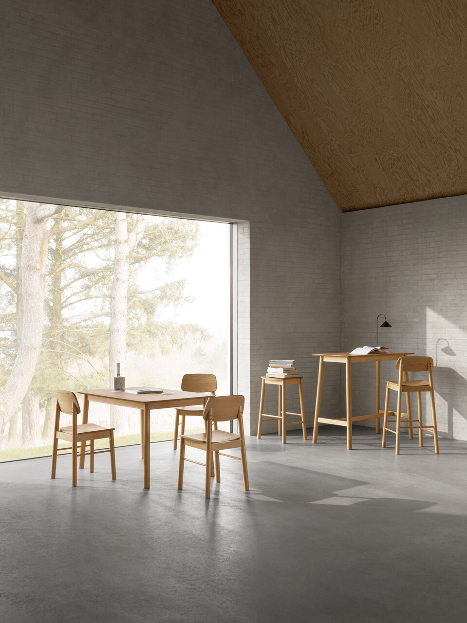 Scaun Barlow, Actona, 44x47.5x80 cm, MDF, stejar mat - view 3