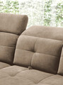 Coltar extensibil stanga 5 locuri ELTAP, LT-20AU, Inferne, 297x210x107 cm, lemn/poliester, bej inchis