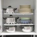 Suport extensibil pentru dulap / sub chiuveta Shibblek InnovaGoods, 37.5-66.5 x 38 x 28 cm, otel/ABS, gri