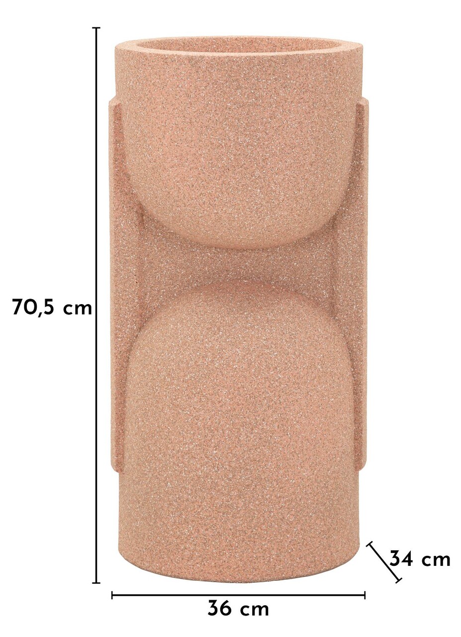 Vaza decorativa, Mauro Ferretti, Nui Outdoor, 36x34x70.5 cm, polirasina, rosu - view 7