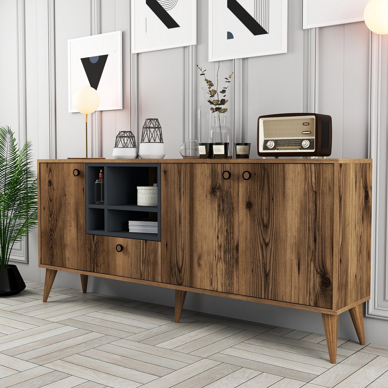 Consola, Hommy Craft, Napoli, 180x81x35 cm, PAL, Maro - 2 | YEO