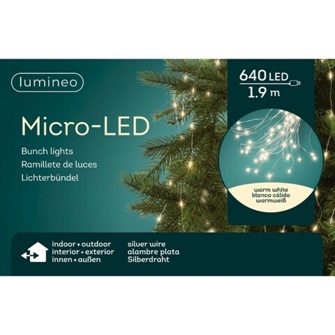 Instalatie de Craciun pentru exterior Brunch, Lumineo, 640 LED-uri, 190 cm, alb
