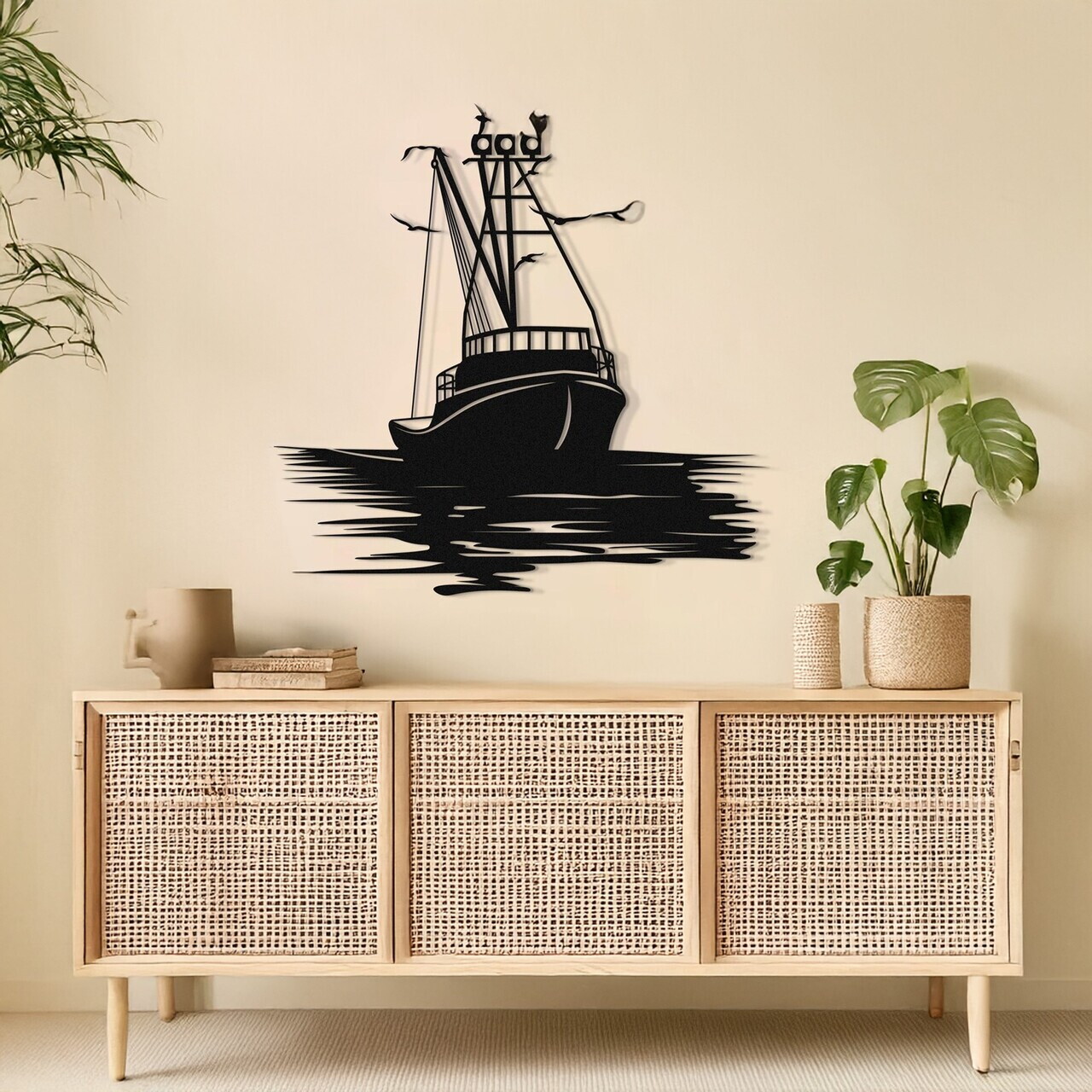 Decoratiune de perete, DCV-1010-MT, Dimensiune: 40 x 40 cm, Negru