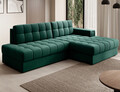 Coltar extensibil dreapta 3 locuri ELTAP, RT-35LU, Blezalt, 240x150x82 cm, lemn/poliester, verde inchis