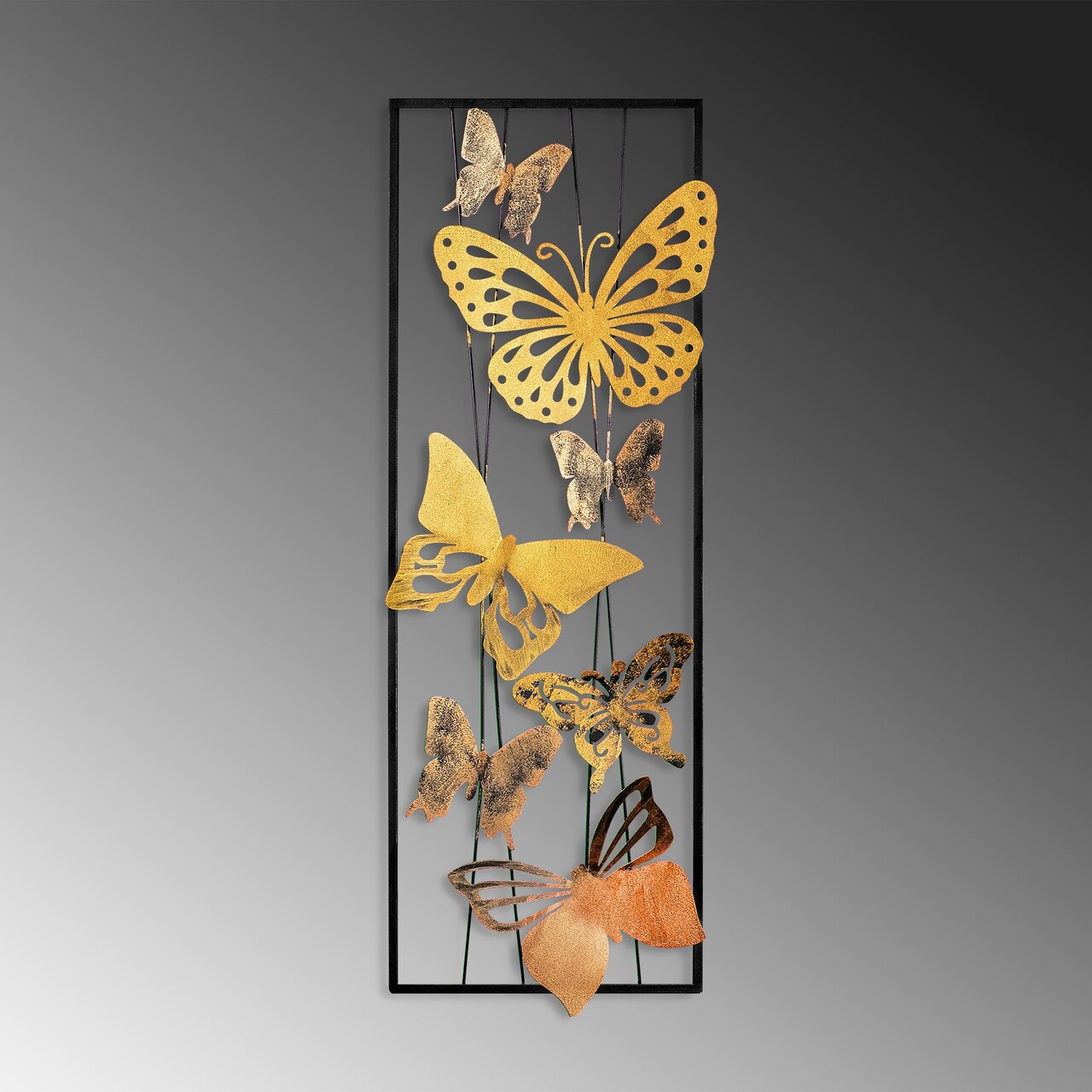 Decoratiune de perete, Kelebek 2, Dimensiuni: 32 x 90 x 4 cm, Multicolor - view 4