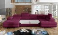 Coltar extensibil dreapta 6 locuri ELTAP, Rod-10, Rodrigo, 345x202x90 cm, lemn/poliester, rosu