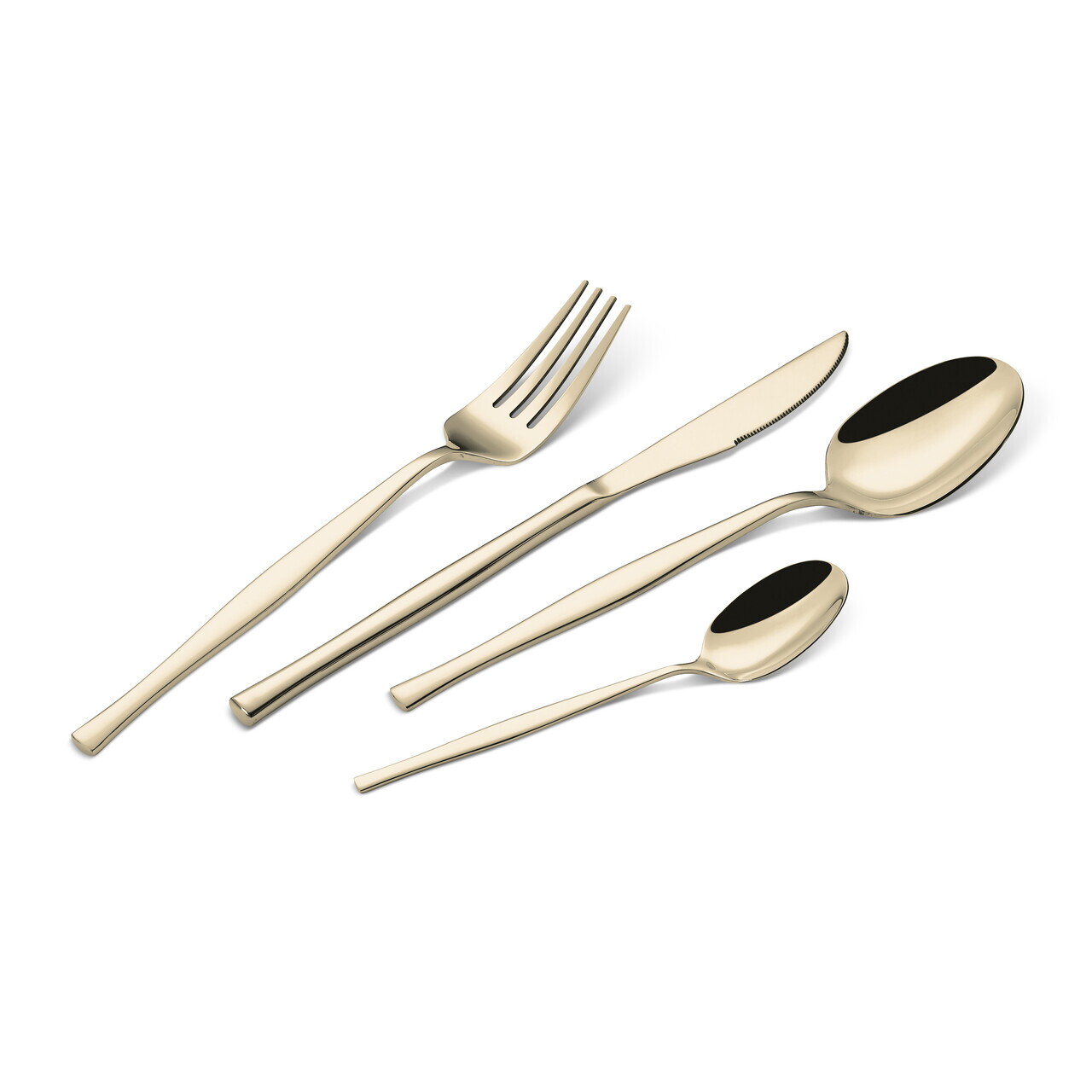 Set tacamuri 24 piese Berlinger Haus, Cutlery, model patrat, inox, sampanie - imagine 9
