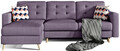 Coltar extensibil reversibil 3 locuri ELTAP, AsgL-10, Asgard, 248x162x93 cm, lemn/poliester, violet
