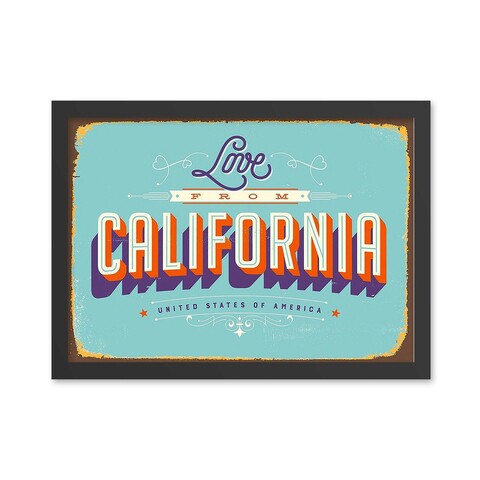 Tablou decorativ, California (35 x 45), MDF , Polistiren, Multicolor