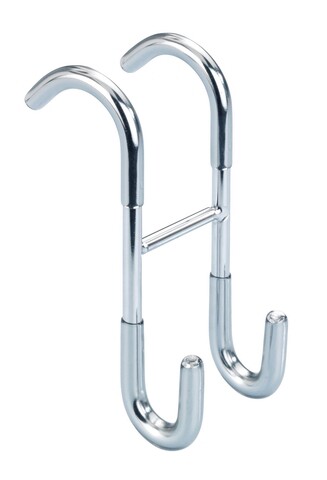 Agatatoare pentru calorifer / cabina de dus, wenko, taranto, 5 x 7.5 x 12 cm, inox, gri