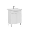 Dulap de baie cu chiuvetă, Hanah Home, Purus 65, Alb