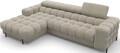 Coltar extensibil dreapta 3 locuri ELTAP, LT-18AU, Felro, 285x181x93 cm, lemn/poliester, bej inchis