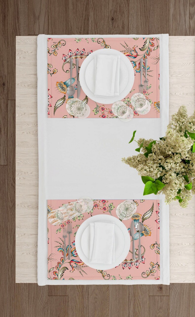 Set suporturi pentru farfurie, Mia, 742TMA7799, Poliester, Multicolor