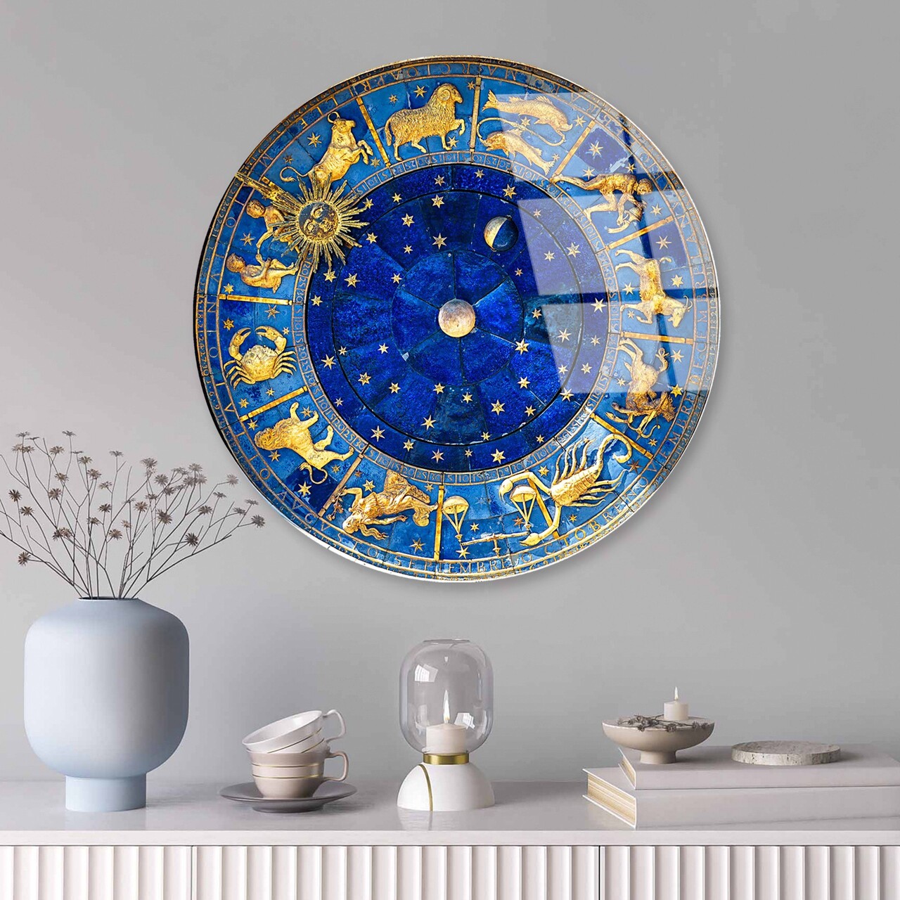 Tablou decorativ UV-1144 ø30 cm Multicolor