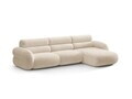 Coltar dreapta 4 locuri, Neo, Micadoni Home, 305x165x83 cm, tesatura Chenille, bej deschis