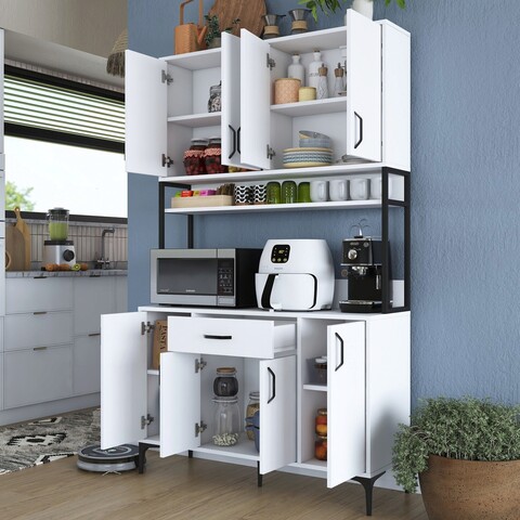 Dulap multifunctional, Rani, JE127 -2984, 120x198.6x40 cm, PAL, Alb